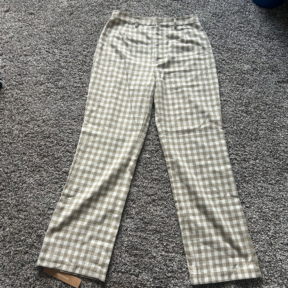 Reformation Franklin pants in gingham